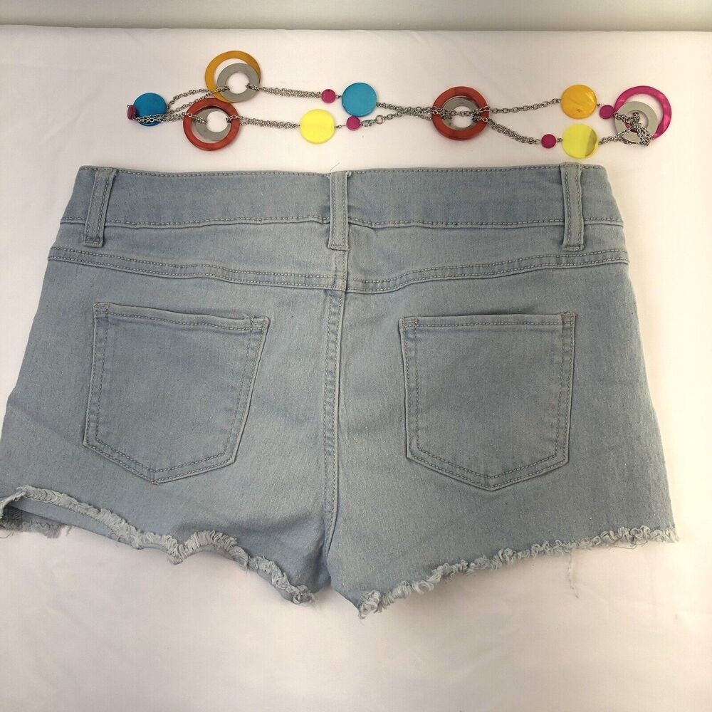 - Distressed Denim Short Shorts size 10 NO Boundaries Junior - Picture 4 of 7